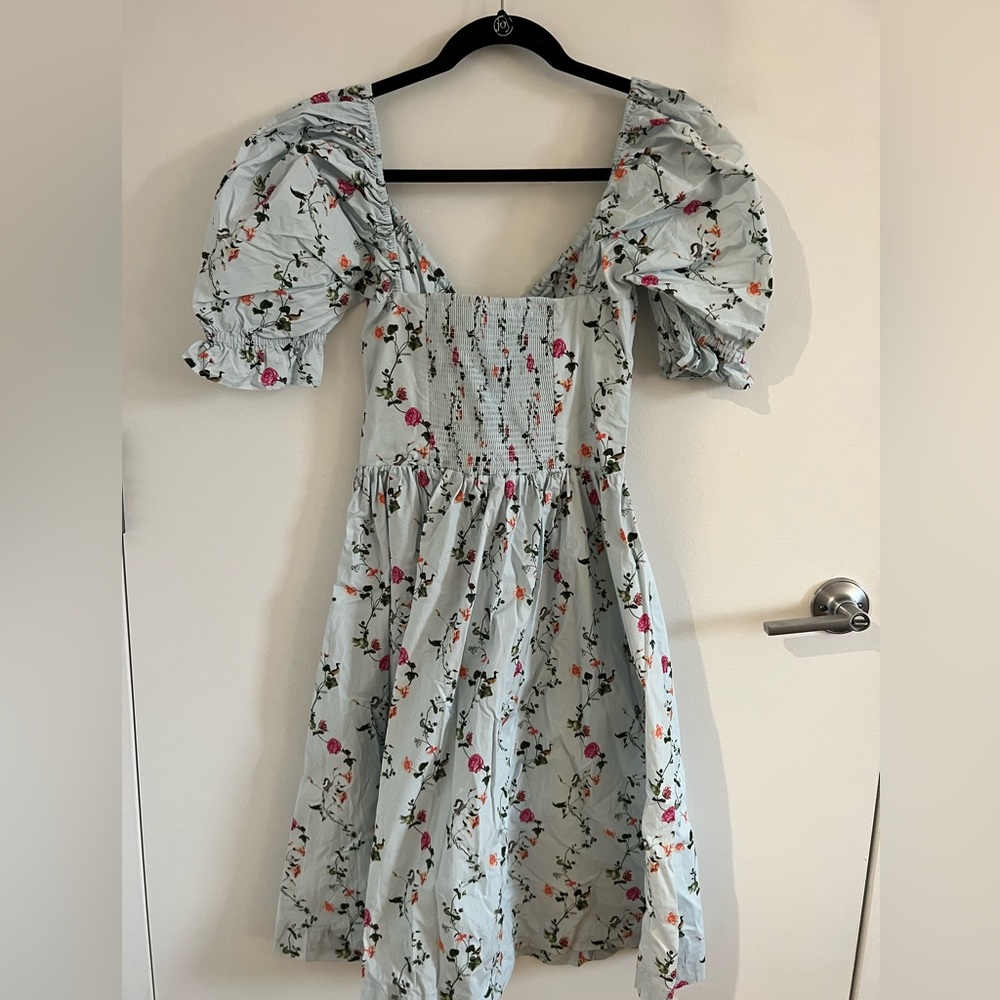 Hill House Home Ophelia Dress in Victorian Romance Pond Floral Shortened - Picture 3 of 5